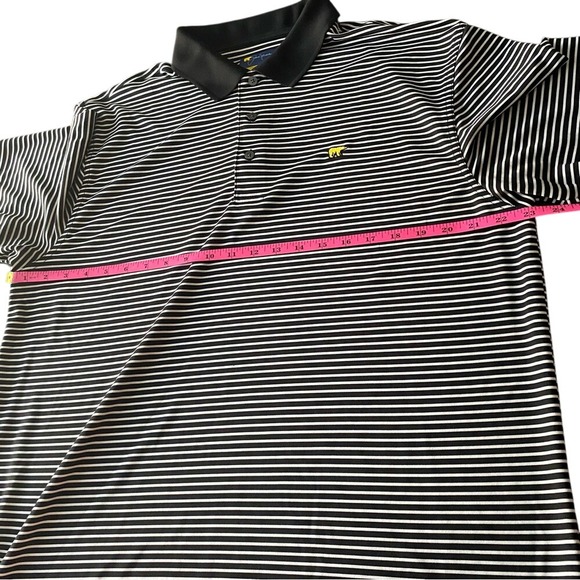 Jack Nicklaus Men's Black and White Striped Polo Shirt Size XL - Picture 12 of 12